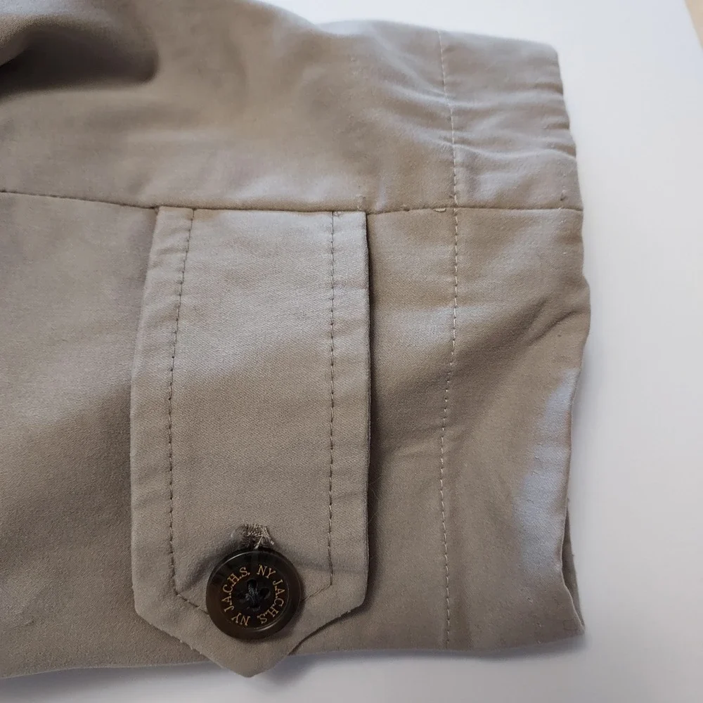 JACHS NEW YORK Mens‎ Tan Lightweight Button Front Trench Coat Jacket L